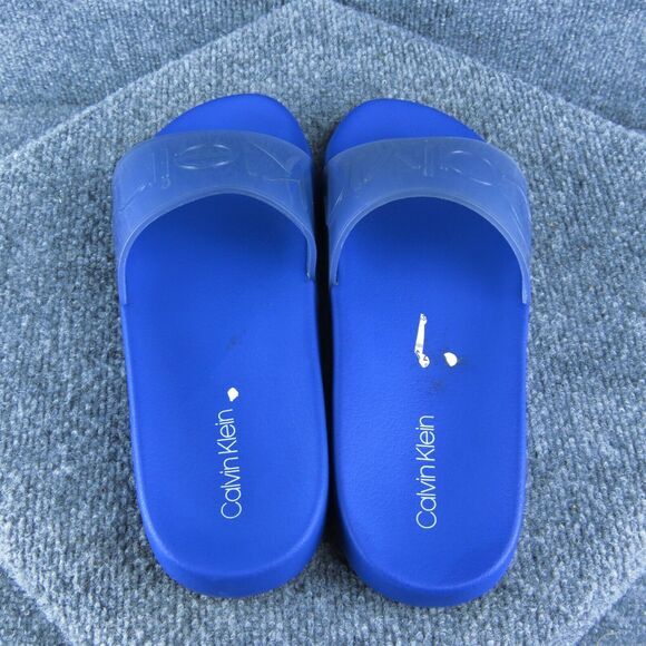 Calvin Klein CMAKRON Men Slide Sandals Size 9 Medium Clear Synthetic Slip On - Picture 6 of 9